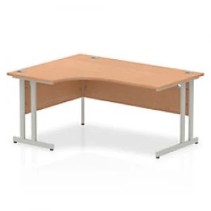 Image of Impulse Cantilever 1600 Left Hand Crescent Desk Oak