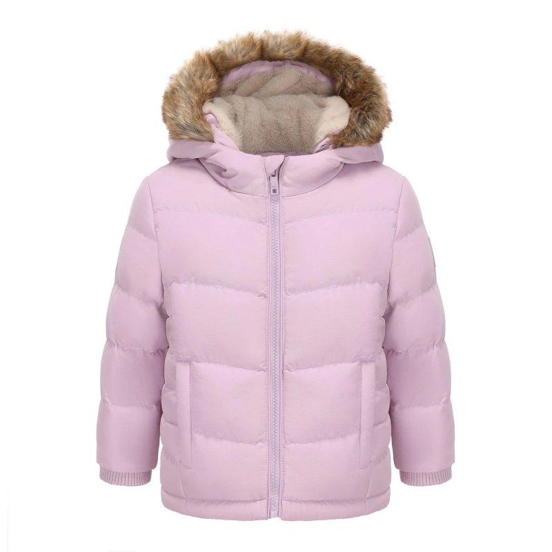 Image of SoulCal Kids 2 Zip Bubble Hooded Long Sleeve Short Puffer Jacket Pink female 2-3 Yrs