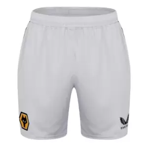 Image of Castore Wolves Goalkeeper Home Shorts Mens - Silver