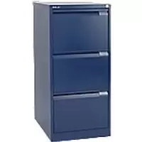 Image of Bisley Filing Cabinet with 3 Lockable Drawers 1633 470 x 620 x 1010mm Blue