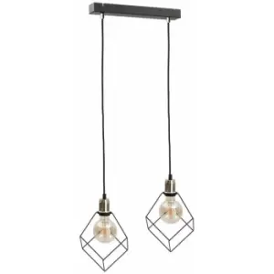 Image of Keter Ruben Bar Pendant Ceiling Light Gold, 50cm, 2x E27