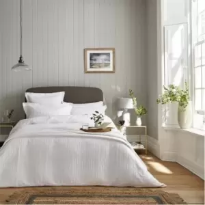 Image of Sanderson Hampton Trellis Cotton Duvet Cover - White