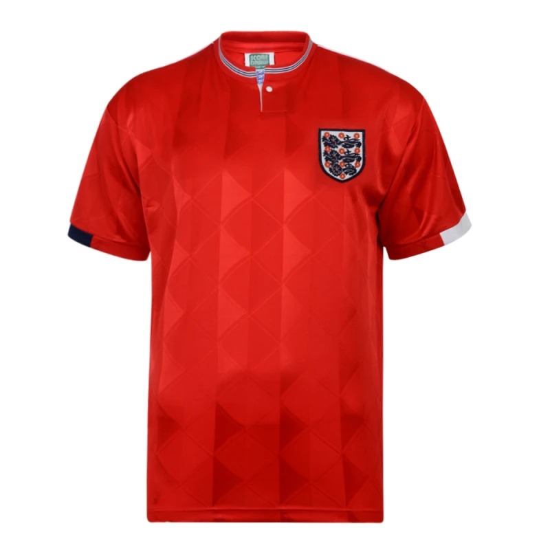 Image of Score Draw England 1989 Away Retro Football shirt ENG89APYSS-S S Mens Sportswear