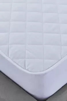 Image of 'Pure Cotton' Quilted Mattress Protector With Micro-Fresh