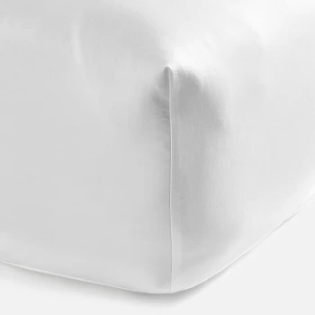 Image of White 100% Egyptian Cotton Fitted Sheet - Single