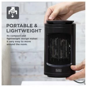 Image of Black Decker BXSH37013GB 1 0kW Ceramic Fan Heater with 9Hr Timer LED D