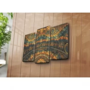Image of 3PATK-110 Multicolor Decorative Canvas Painting (3 Pieces)