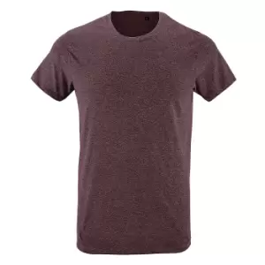 Image of SOLS Mens Regent Slim Fit Short Sleeve T-Shirt (XXL) (Heather Oxblood)