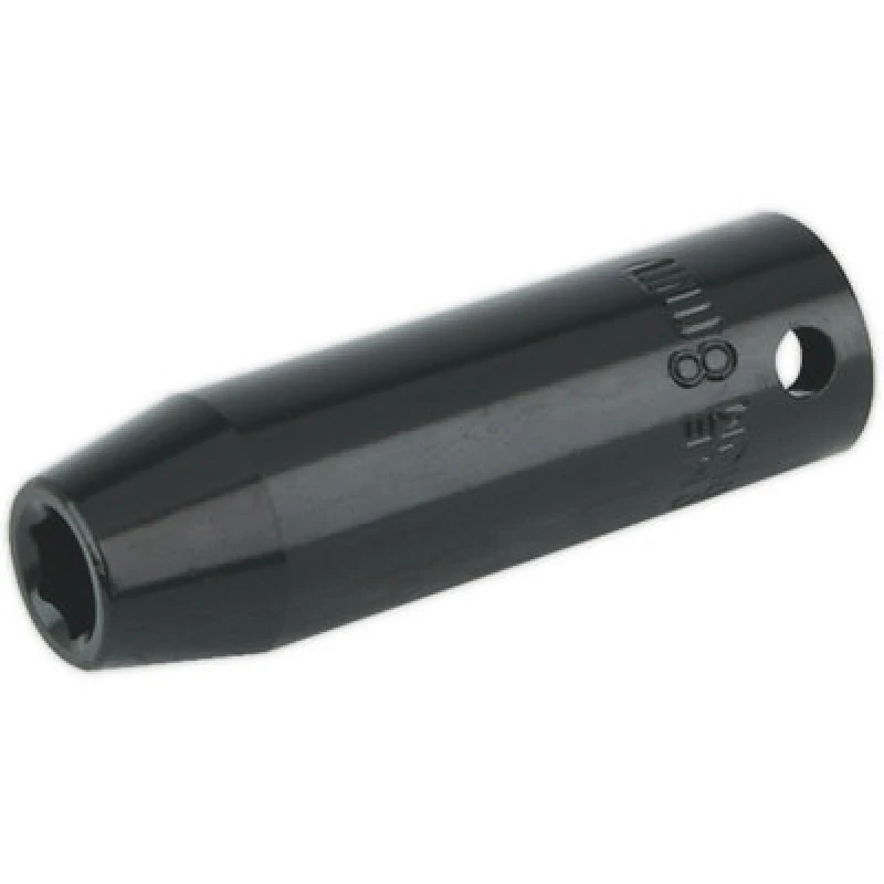 Image of Loops 8mm Forged Deep Impact Socket - 3/8 Inch Sq Drive Chrome Vanadium Wrench Socket Multi