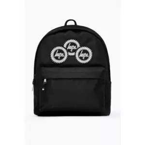 Image of Hype Badge Backpack (One Size) (Black/White)
