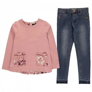 Image of Firetrap 2 Piece Shirt Set Infant Girls - Blush/Blue