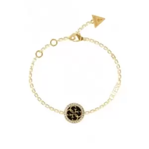 Image of Ladies Gold Plated Black 4G Logo Bracelet