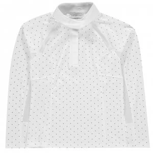 Image of Ariat Sunstopper Show Shirt Junior Girls - White/PlumDot