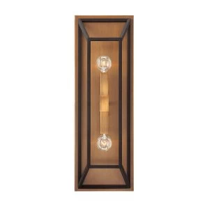 Image of 2 Light Indoor Wall Light Bronze, E14