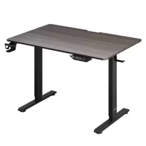 Image of Height Adjustable Desk Brown 110x60x73-118cm LCD Display