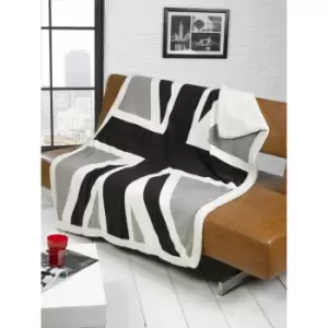 Image of Union Jack Throw (130X160) Black