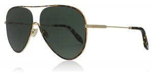 Image of Victoria Beckham Loop Navigator Sunglasses Forest Green C01 62mm