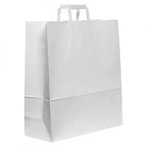 Image of Purely Packaging Vita Flat Handle Paper Bag 450 (W) x 480 (H) x 170 (D) mm White Pack of 150