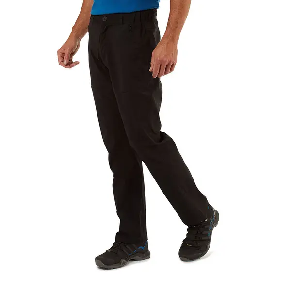 Image of Craghoppers Mens Kiwi Pro Polyamide Walking Trousers 34R - Waist 34' (86cm), Inside Leg 31' Black CMJ564-800-34R
