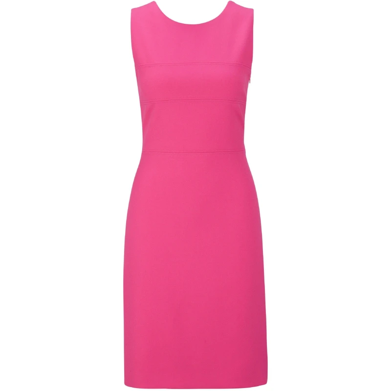 Image of Boss Womens Deca Structured Mini Dress Medium Pink female 4 (XXS)