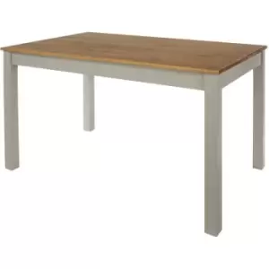 Image of Corona Linea - Dining Table 150cm Solid Pine Grey Wooden Living Home Kitchen Furniture Modern