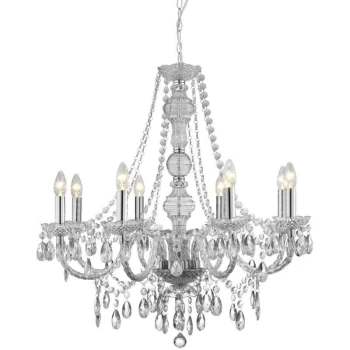 Image of Searchlight Lighting - Searchlight Marie Therese - 8 Light Chandelier Chrome Finish Acrylic Marie Therese, E14