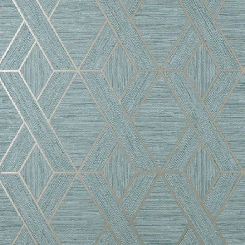 Image of Fine Decor Miya Geo Teal Wallpaper FD43154