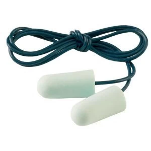Image of 3M E A R Soft Neons 36dB Ear Plugs Polyurethane Metal Detectable Ones Size Corded White Pack 200