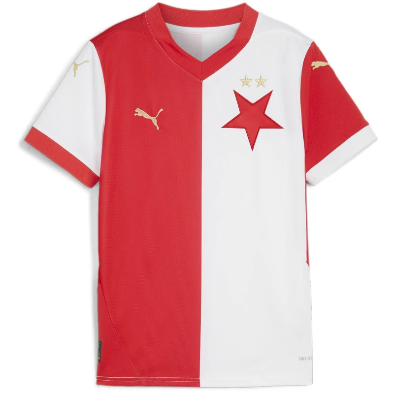 Image of Puma Slavia Prague Home Shirt 2024 2025 Juniors - White White 7 - 8 Years