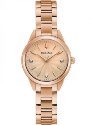 Image of Bulova Ladies Sutton Diamond Dial Watch 97P151