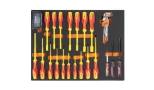 Image of Beta Tools MB63 60pc Screwdriver & Bit Set in Soft Tray for Tool Chest C35