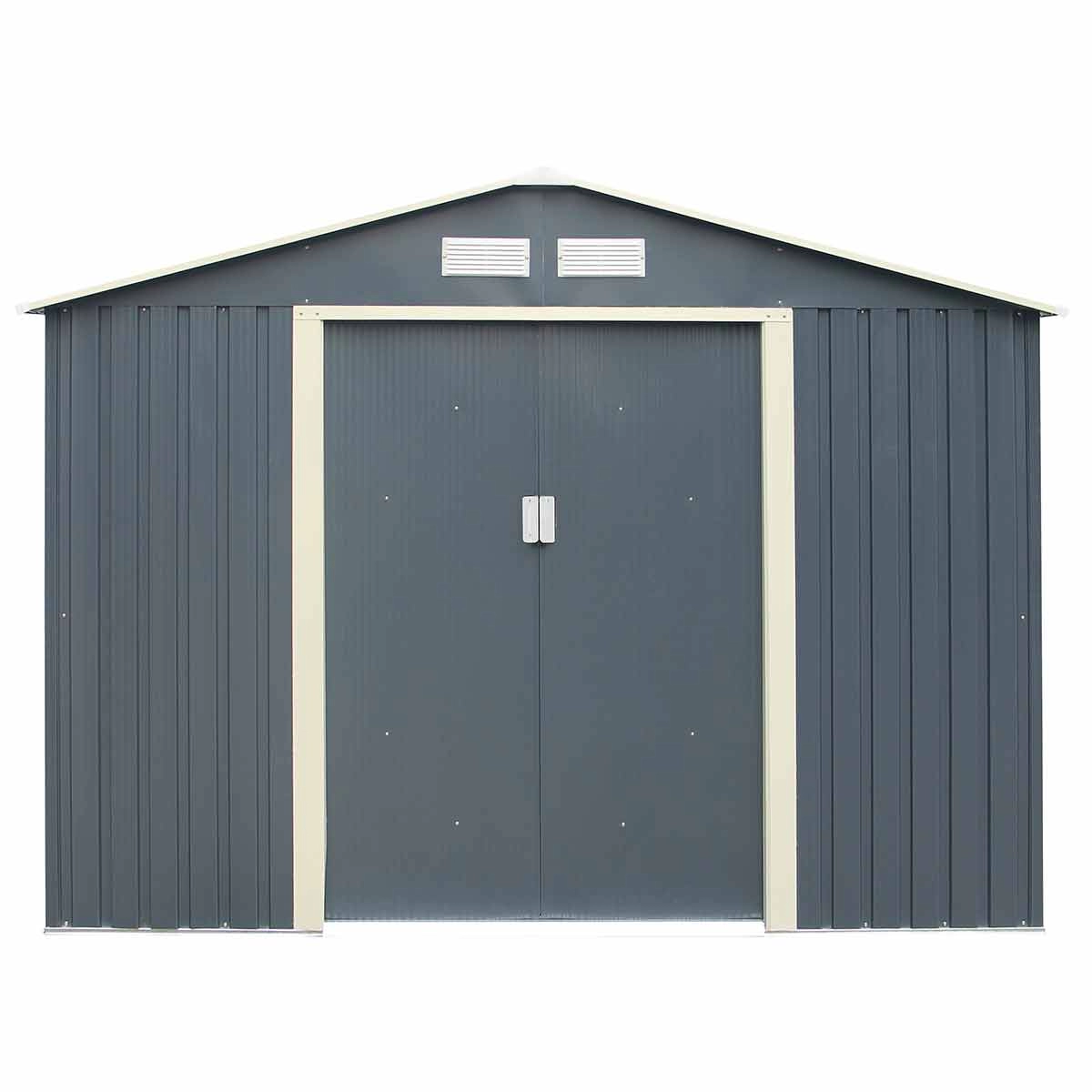 Image of Rowlinson Trentvale 8 x 6ft Metal Apex Shed Dark Grey