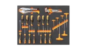 Image of Beta Tools MB46 29pc Screwdriver & Key Set in Soft Tray for Tool Chest C35