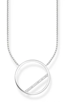Image of Ladies Thomas Sabo Sterling Silver Glam & Soul Circle Necklace KE1752-051-14-L45V