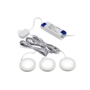 Image of Knightsbridge UNDKIT3WCW LED 2.5 W Cabinet Light, 230 V, Dimmable, Cool White, 4000K