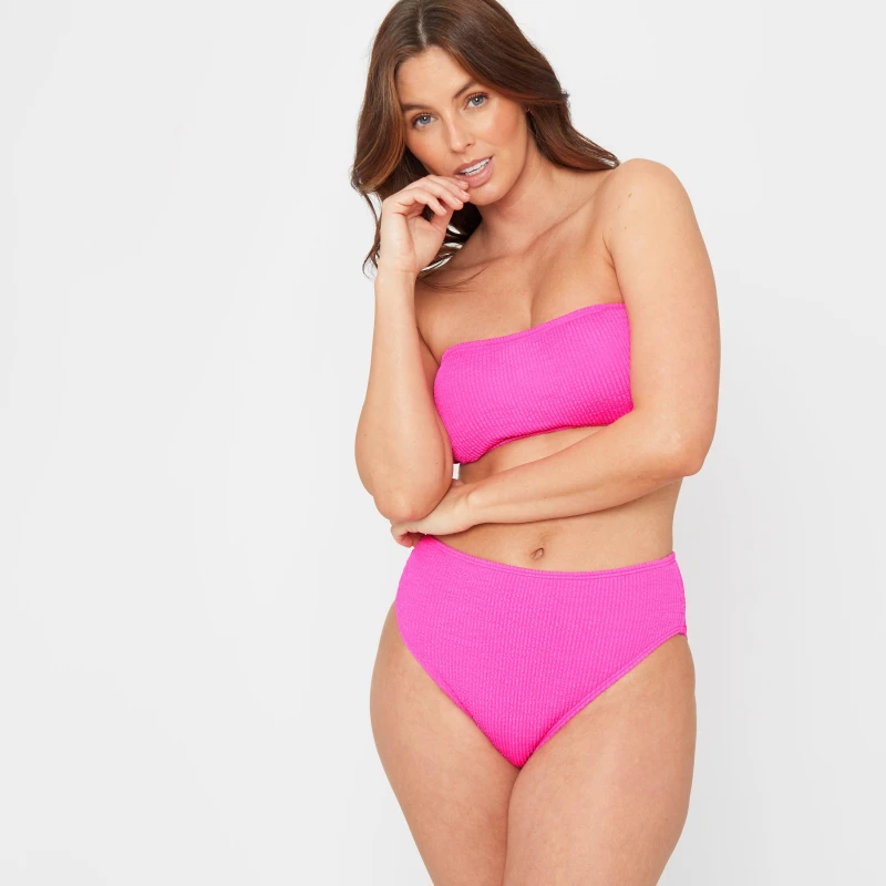 Image of Be You High Waist Bikini Bottoms Womens - Pink Pink 8