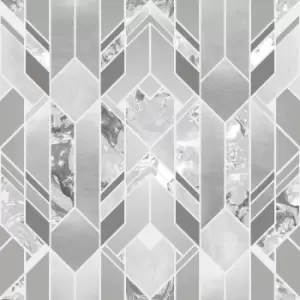 Image of Muriva Elixir Geo Wallpaper, Silver