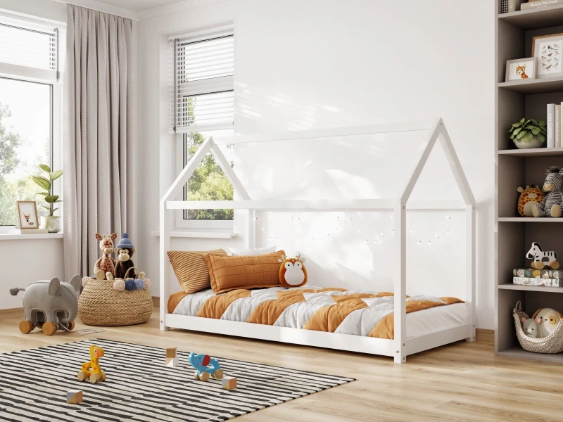 Image of Flair Play House Bed in White Size: Single White Unisex Single
