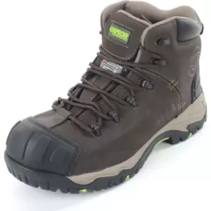 Image of Apache Neptune Non Metallic Waterproof Work Boots Brown Size 9