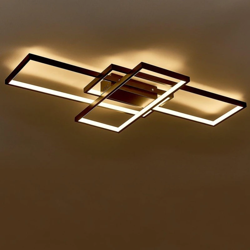 Image of Kabinet UK Rectangular LED Semi-Flush Light Black unisex One size