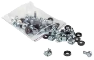 Image of Intellinet Cage Nut Set (50 Pack), M6 Nuts, Bolts and Washers,...