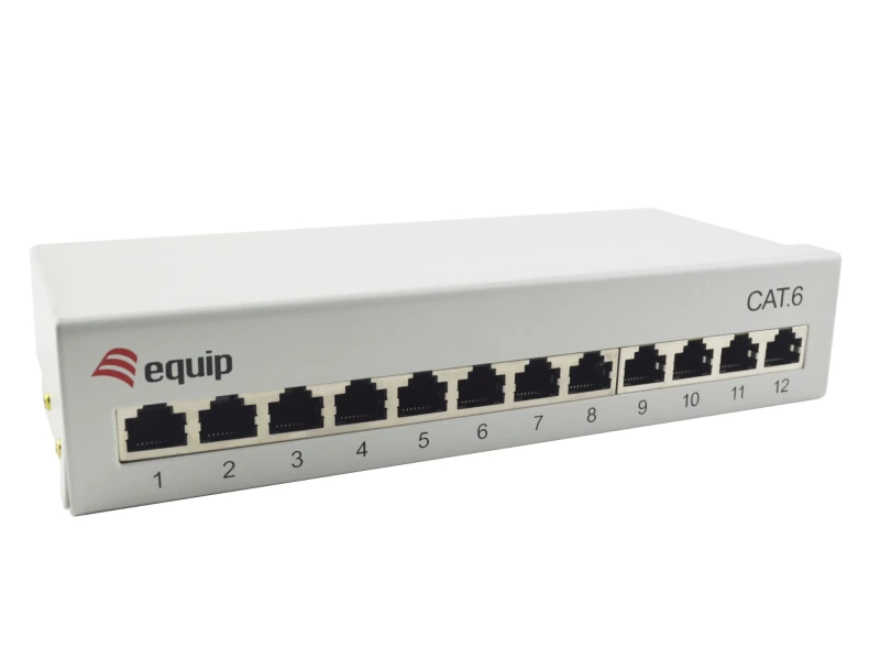Image of Equip 12-Port Cat.6 Desktop Patch Panel . Light Grey