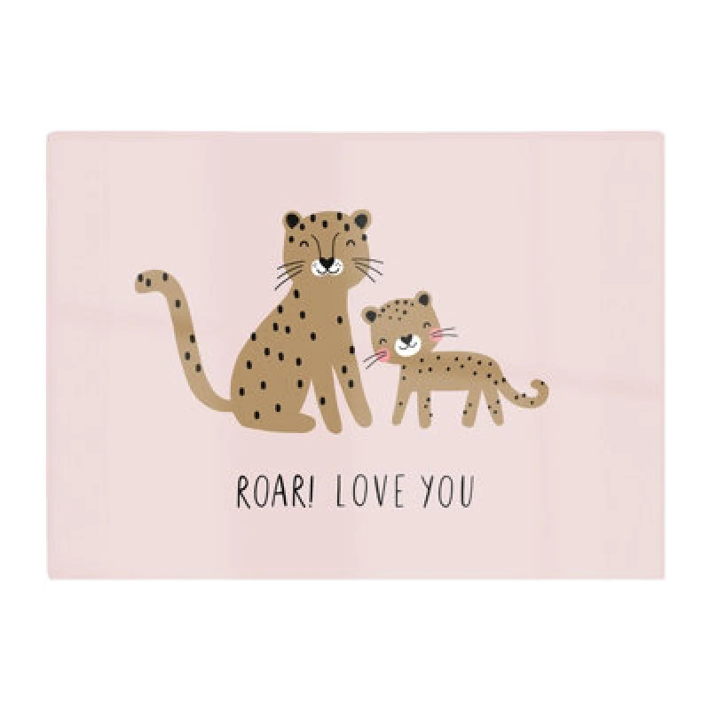 Image of Warren Reed Designer Roar Love You Glass Chopping Board
