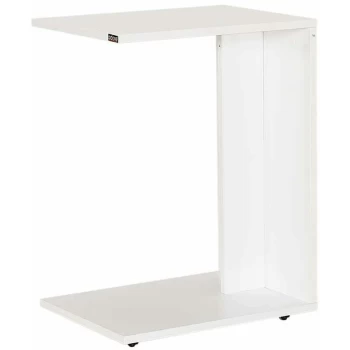 Image of Mobile Sofa Table in White - Fits Under Most Sofas. - White