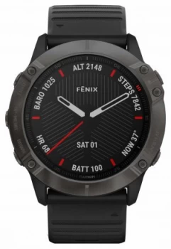 Image of Garmin Fenix 6X Pro Sapphire Carbon Grey DLC Black Watch