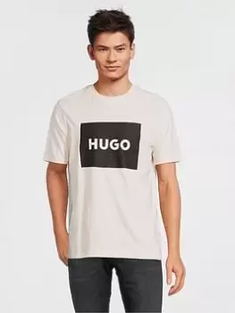 Image of Hugo Dulive Large Logo Natural T-Shirt