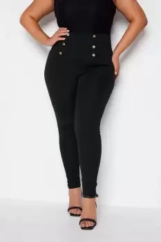 Image of Button Ponte Leggings