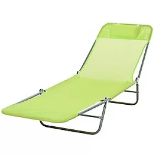 Image of Outsunny Lounge Chair 01-0335 Textilene, Steel Green
