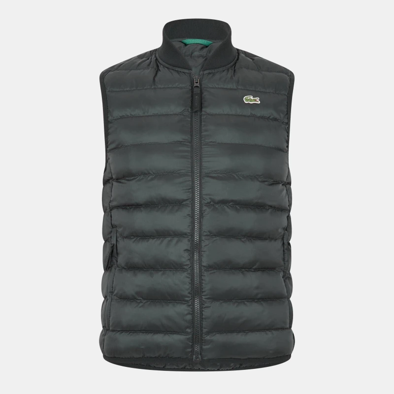 Image of Lacoste Mens Quilted Gilet Black male S 46