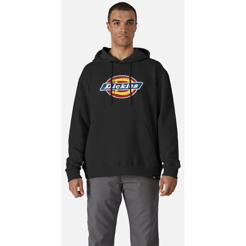 Image of Dickies Dickies Men 'Logo Graphic' Fleece Hoodie in Black Size: X-Large Black XL Male 0889440422029